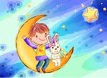白兔和月亮的故事_白兔和月亮的寓意