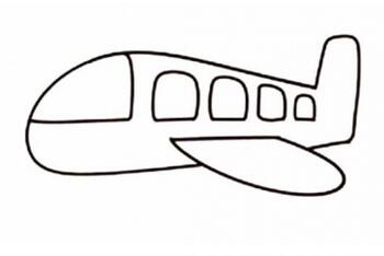 幼儿园彩色飞机简笔画画法步骤图片