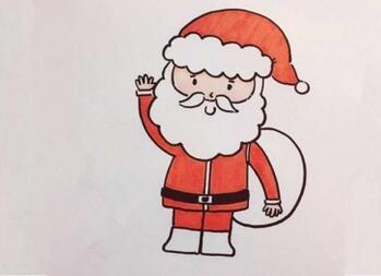 圣诞老人简笔画步骤图片