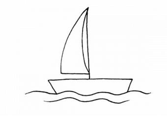 幼儿园帆船简笔画步骤图片