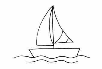 幼儿园帆船简笔画步骤图片