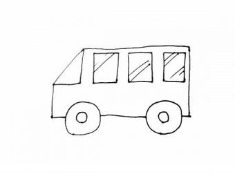 幼儿园救护车简笔画步骤图片