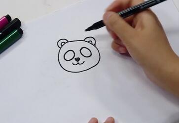 可爱的大熊猫简笔画步骤图片