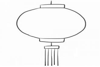 灯笼怎么画？幼儿园灯笼简笔画步骤图片