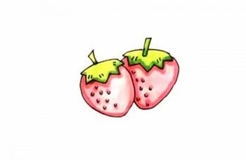 水果草莓简笔画步骤图片