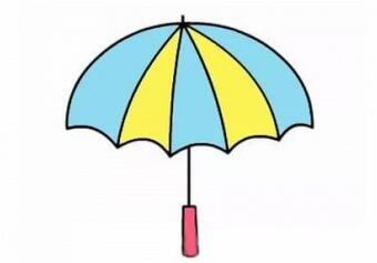 幼儿园小雨伞简笔画步骤图片