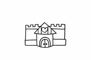 幼儿园童话城堡简笔画步骤图片