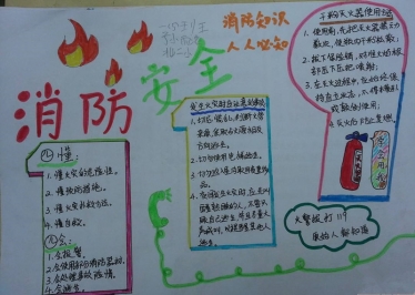 小学生关于消防安全的手抄报内容图片