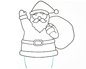 圣诞老人怎么画？圣诞老人简笔画步骤图片
