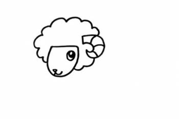 羊怎么画？幼儿园彩色绵羊简笔画步骤图片