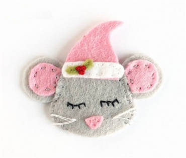 圣诞节袜子老鼠玩偶挂饰手工制作方法