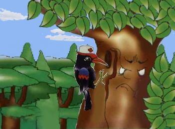 啄木鸟与大树的故事