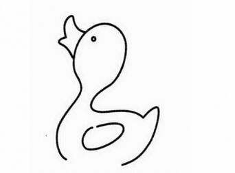 幼儿园卡通小鸭子简笔画步骤图片