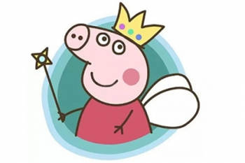 幼儿园仙女公主小猪佩奇简笔画步骤图片