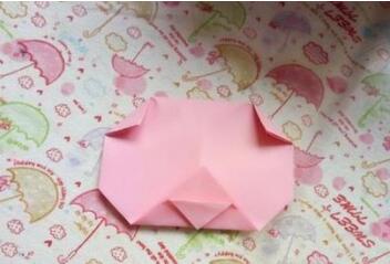 幼儿简易小猪手工折纸步骤图解