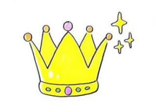 幼儿园公主皇冠简笔画步骤图片