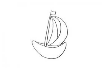 幼儿园小帆船简笔画步骤图片