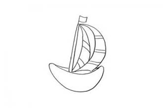 幼儿园小帆船简笔画步骤图片