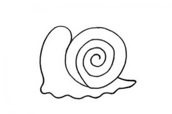 幼儿园彩色卡通小蜗牛简笔画步骤图片