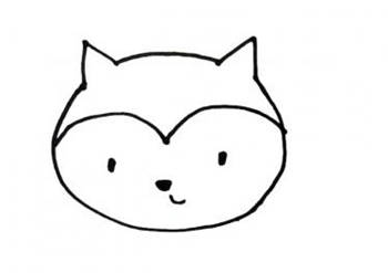 幼儿园卡通可爱小狐狸简笔画步骤图片