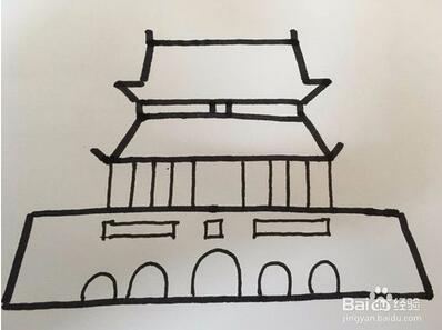 天安门怎么画？北京天安门简笔画步骤图片