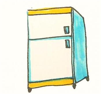 冰箱简笔画步骤图片
