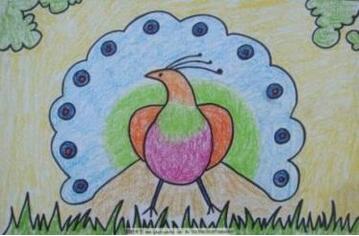 幼儿园中班美丽的孔雀美术教案