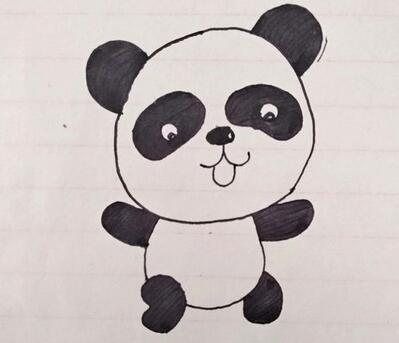 国宝大熊猫简笔画教程图片
