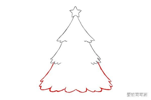 彩色圣诞树简笔画怎么画