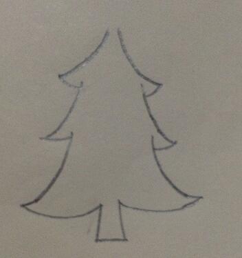 卡通圣诞树简笔画教程