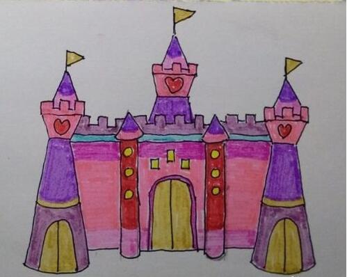 城堡简笔画教程图片