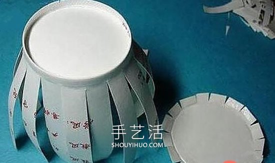 自制春节节日灯笼的方法 几个纸杯子就搞定！ -  www.shouyihuo.com