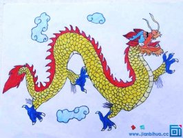 中国龙的儿童画