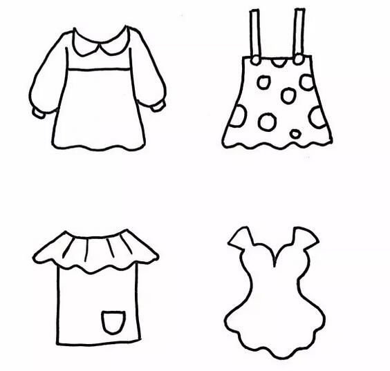 60种衣服的简单简笔画画法教程