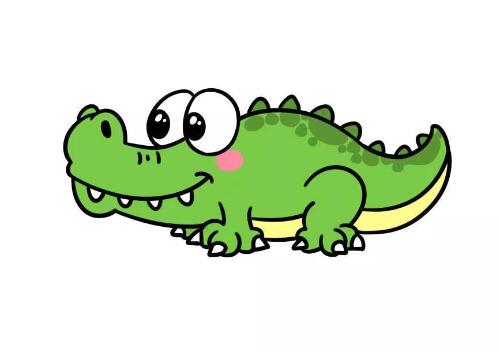 卡通小鳄鱼简笔画教程图片