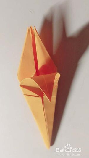 简单百合花折纸的折法