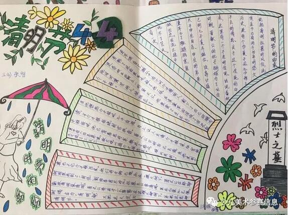 清明节手抄报大全图片简单画