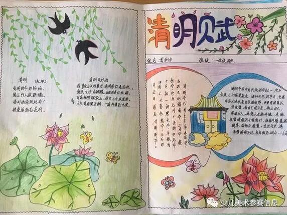 清明节手抄报大全图片简单画