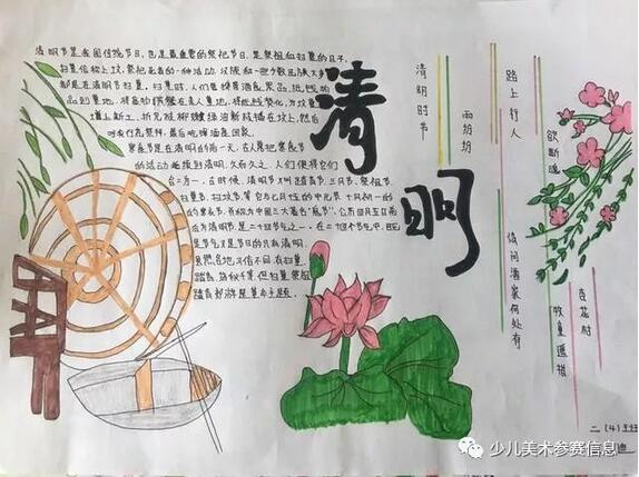 清明节手抄报大全图片简单画