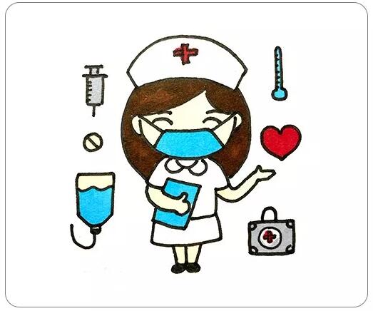 护士简笔画教程图片，致敬医护人员