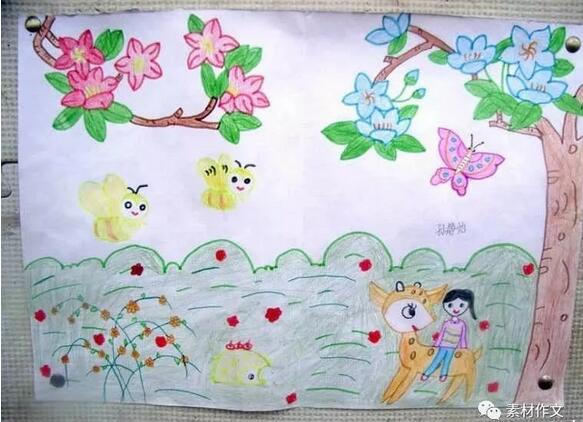 关于儿童画春天的图片