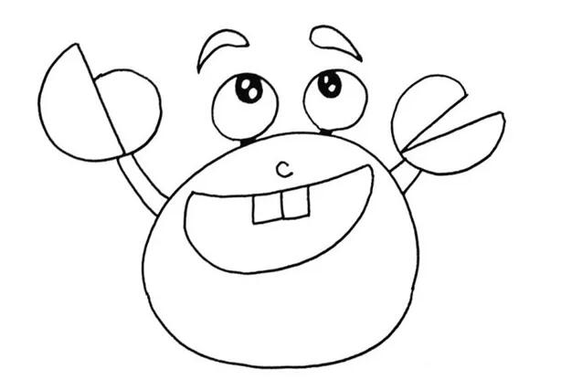 螃蟹先生简笔画教程图片 动物简笔画