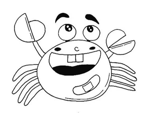 螃蟹先生简笔画教程图片 动物简笔画