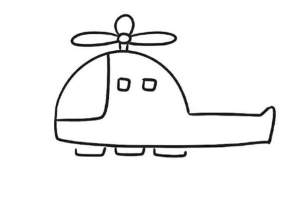 幼儿园直升机简笔画教程图片