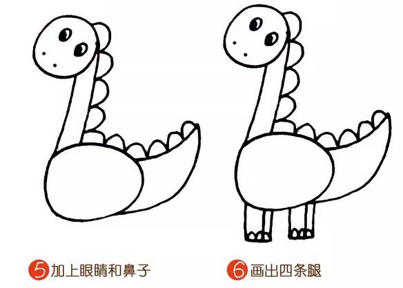 恐龙怎么画？用数字9画恐龙简笔画教程图片