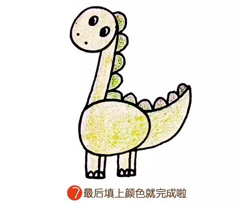 恐龙怎么画？用数字9画恐龙简笔画教程图片