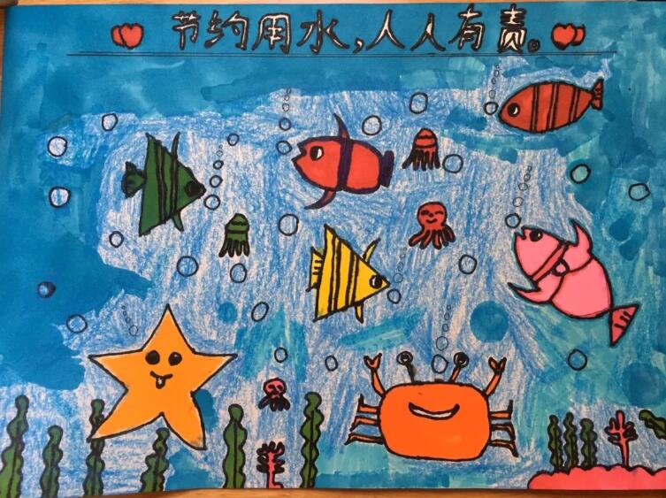 节约用水图片儿童绘画作品欣赏