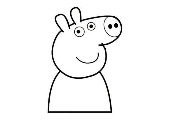 幼儿简笔画：简单7步画小猪佩奇图片简笔画