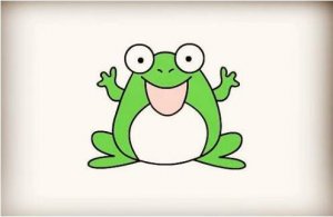 幼儿园简单的小青蛙简笔画教程图片