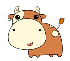 十二生肖之牛的简笔画教程图片